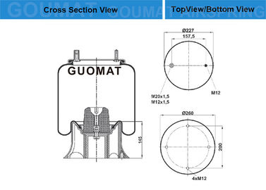 CONTITECH 4156N P15 / 4156NP15 Truk Air Springs 1R12719 Untuk FRUEHAUF M001472