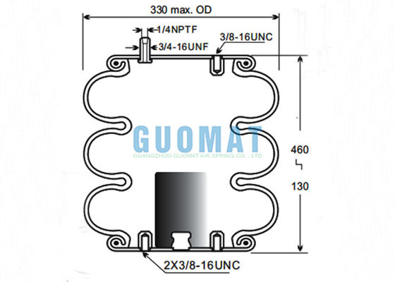 Firestone Triple Convoluted Air Spring Assembly Karet Alam FT330-29 546 Contitech W01-358-7994