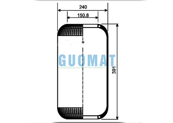 1R1C 390 310 Firestone Air Spring Bag W01-095-0021 Karet Bus Air Suspension 661N
