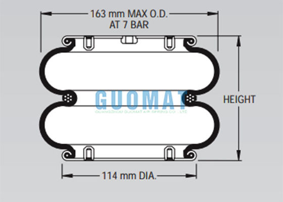 25 Style Firestone Air Springs Bellows W01-358-0030 Airbag Industri Berlapis Ganda