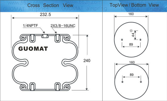 Contitech Karet Air Spring FD200-25 Cross Firestone W013586951 Sistem Suspensi