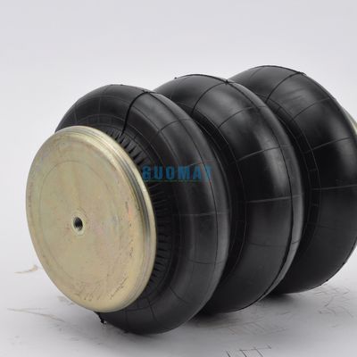 Airbag Suspensi Triple Convoluted Spring Bellow Gas 1/2NPT Air Inlet Untuk Trailer Bagian Otomotif
