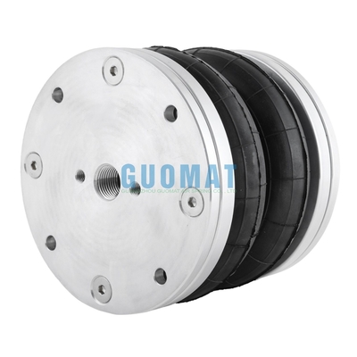 Peredam Kejut Udara Suspensi Berbelit FD76-14 Contitech 6''x2 Pegas Udara Dunlop Dengan Penutup Aluminium