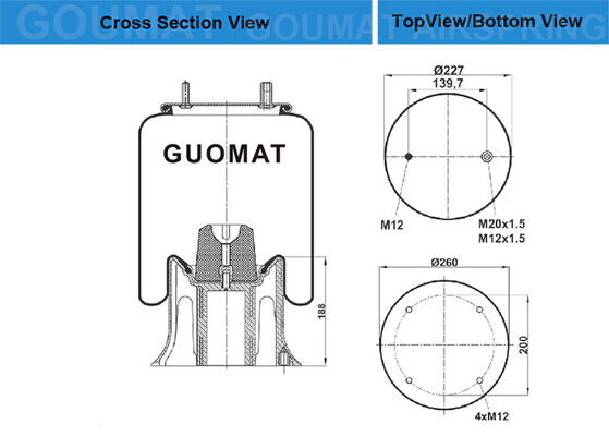 M00557007 Neway Truck Firestone Air Bags 1T15M-9 W01-M58-9222