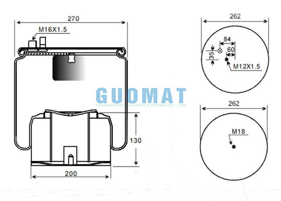 4884 N1 P06 CONTITECH RUBBER TRUCK Air Spring Man Suspension Suspension Airbag 81.43600.6035