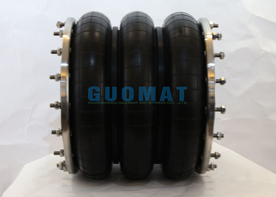 Air bag industri berlapis tiga LHF320/350-3 dengan flange stainless steel peralatan pembuatan kertas Air Springs