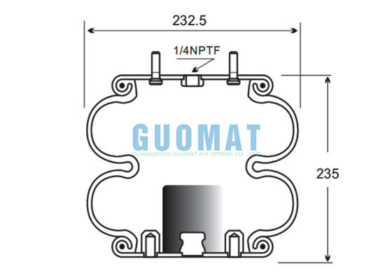 Air Spring 2B9-253 Goodyear W01-358-6945 Firestone Air Suspension