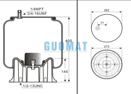 W01-358-9580 Firestone Truck Air Ride Suspensi 4884N1P02 Contitech Trailer Air Spring Bag