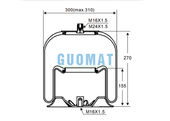 4757NP21/4757 N P21 Suspensi Udara Truk Contitech A9423204321 Peredam Kejut Mercedes Benz