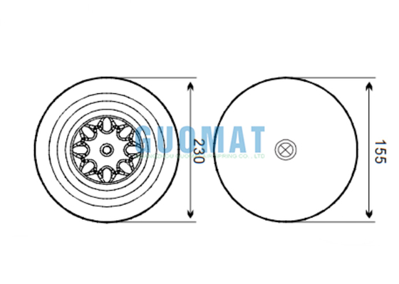 4757NP21/4757 N P21 Suspensi Udara Truk Contitech A9423204321 Peredam Kejut Mercedes Benz