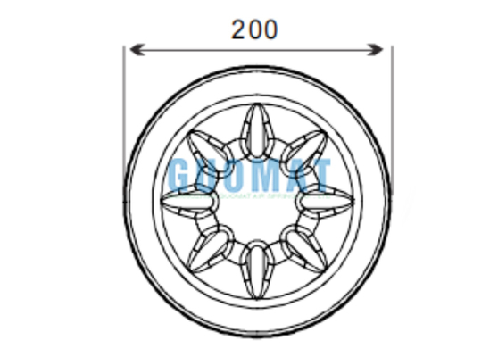 W01-M58-8513 Suku Cadang Truk Firestone 4390NP22 Contitech Suspensi Pegas Udara Lobe Bergulir