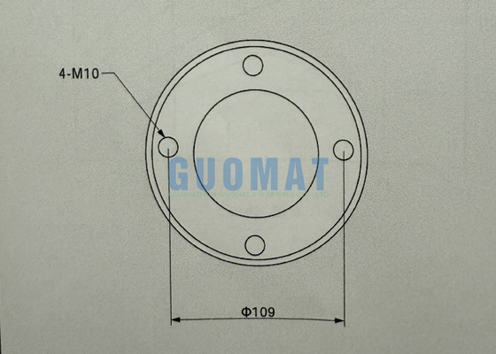 1H150076 Pegas Udara Tipe Konvolusi Tunggal 76mm Balon Udara Karet Dengan Flange