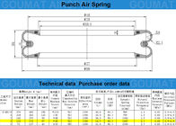 Industri Jepang Air Spring Karet Untuk Punching Clamping Device 0,69 Mpa