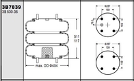 W013587839 Industri Air Spring Triple Airbag Konvolusi Untuk Euclid / Meritor E-FS7814