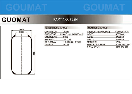 782N CONTITECH Suspensi Air Spring GOODYEAR 9013 Untuk IVE-CO 4703904