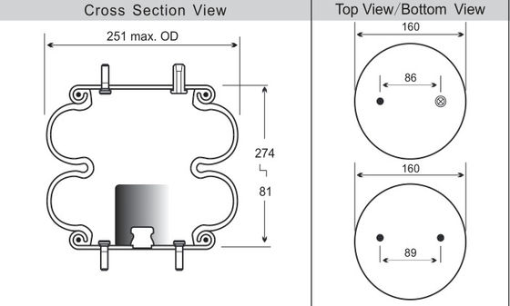 W01-358-6884 Air Ride Air Spring Double Contitech FD200-19724