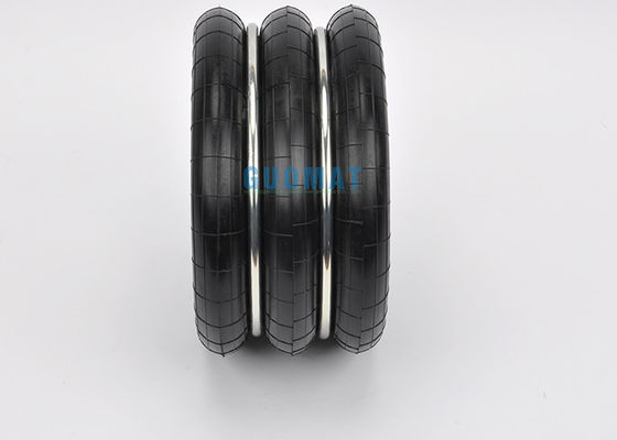 Pegas Udara Industri Tahan Lama Tiga Kali Lipat Karet Airbag Penggantian Air Ride Suspension