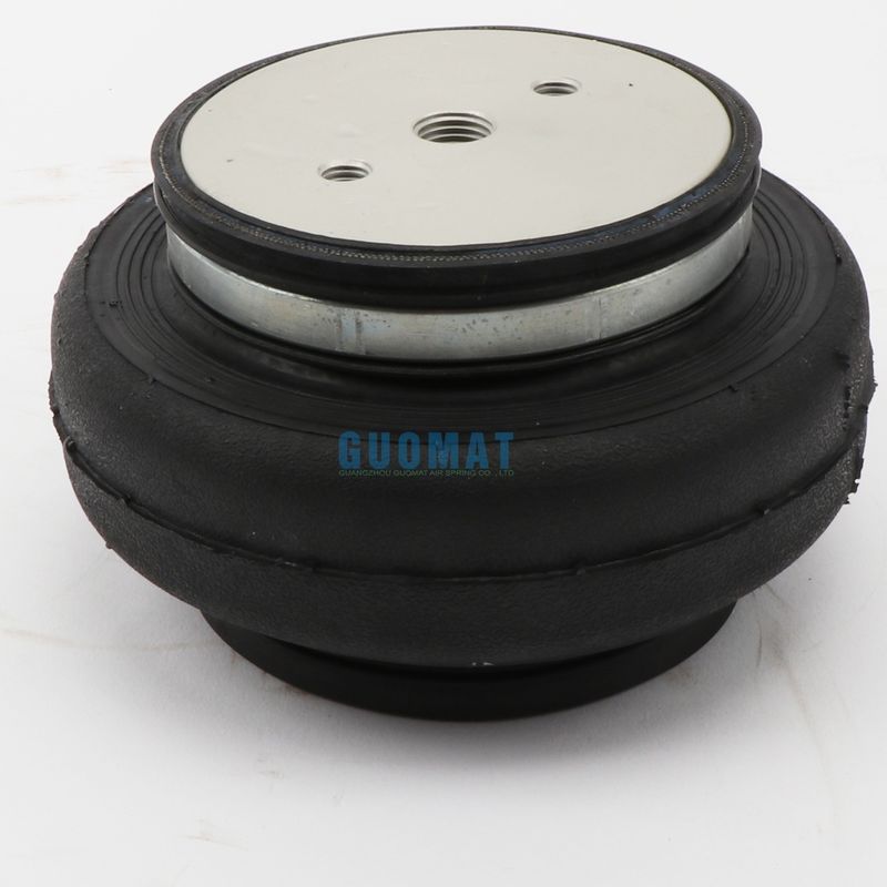 Single Small Vibration Industrial Air Spring GUOMAT 1K130070 Refer to Goodyear 1B5-500 Dengan Plat Aluminium