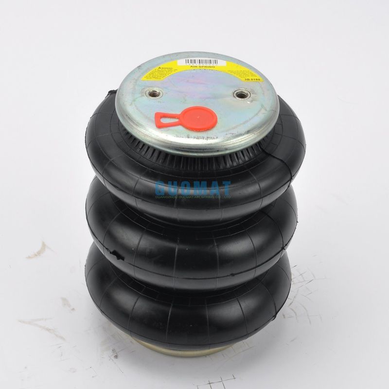 Airbag Suspensi Triple Convoluted Spring Bellow Gas 1/2NPT Air Inlet Untuk Trailer Bagian Otomotif