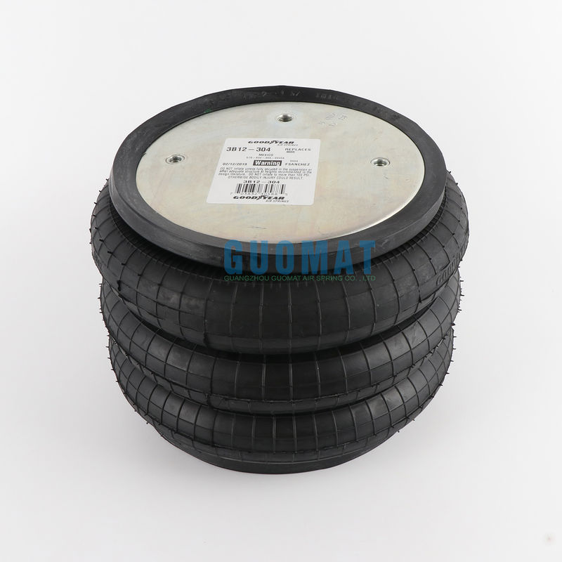 Bagian Otomotif 3B12-304 Goodyear Air Spring Cross W01-358-8013 Air Spring Triple Convoluted Air Bag FT330-29 Ci 1/4 NPT