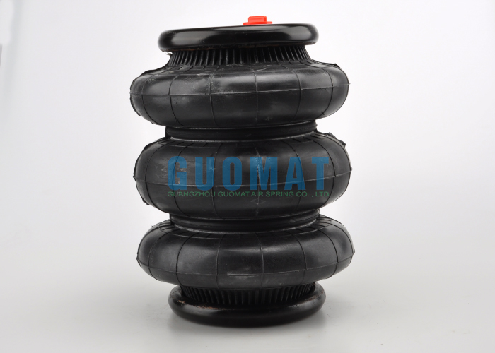 Pegas Udara Tergulung Tiga 117mm-460mm Stroke Peredam Kejut Udara Karet Industri Untuk Pick Up
