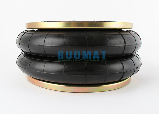 Kantung Udara Industri Guomat 12X2 Rubber Air Spring Berbelit-belit Ganda Dengan Cincin Flange