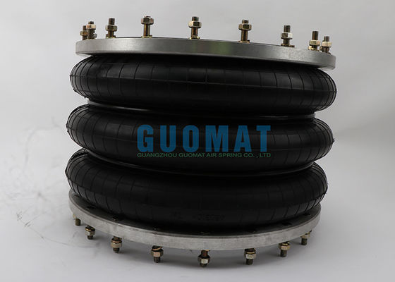 Flange Connection Air Suspension Spring 3H480312 Triple Bellow Udara Karet Berbelit-belit