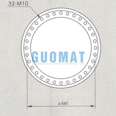 W01-358-7304 Firestone Aluminium Plate Air Spring Isolator Dengan Flange Ring