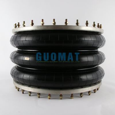 GUOMAT 3H630376 Air Spring Tipe Perindustrian Tiga Kali Bergelombang dengan Cincin Flange