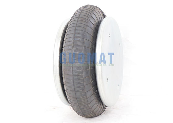 Tipe berliku Air Spring 1/4NPTF Lempeng Karet Industri Bellows 55mm-160mm