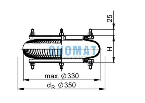 Original ContiTech FS 412-10 DS Tipe Air Spring 12X1 Karet Air Bellow