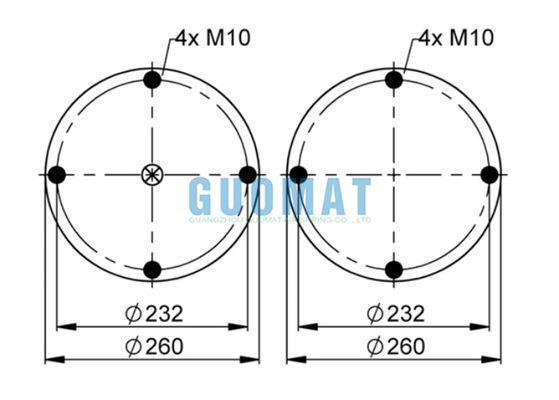 Original ContiTech FS 412-10 DS Tipe Air Spring 12X1 Karet Air Bellow