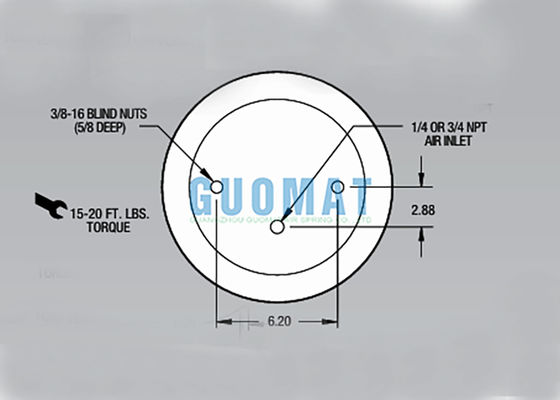 W01-358-9030 Airbag Suspensi Trailer Komponen 1T15M-0 Air Spring Truk Berat