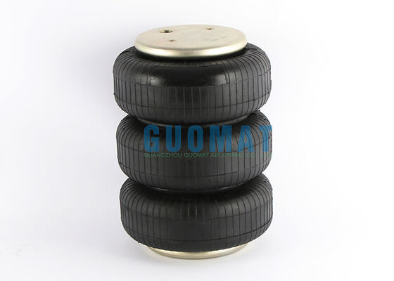 GUOMAT 3B20F-2P05 Industrial Air Spring 1/4NPT Air Fitting Hole Triple Convoluted Air Bags