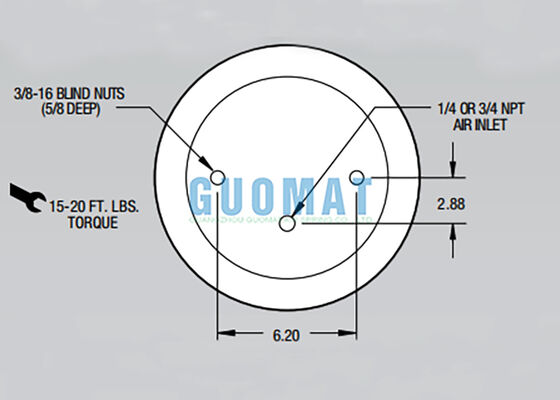 Firestone Rolling Lobe Air Spring W01-358-9053 1T15M-2 Airbag Suspensi Truk