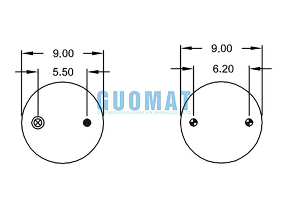 W01-358-6994 Firestone Suspension Air Spring Style 19 Tas Musim Semi Karet Tunggal