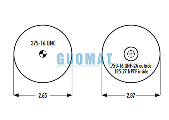 Goodyear 1S4-007 Karet Airbag Suspensi W023587001 Firestone Truk Kabin Airbag Penggantian