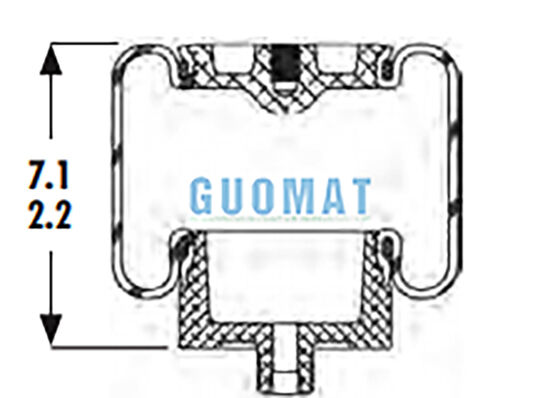 Goodyear 1S4-007 Karet Airbag Suspensi W023587001 Firestone Truk Kabin Airbag Penggantian