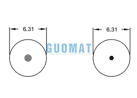 Karet alam W01-358-6897 Firestone Double Convoluted Air Spring AS-0058