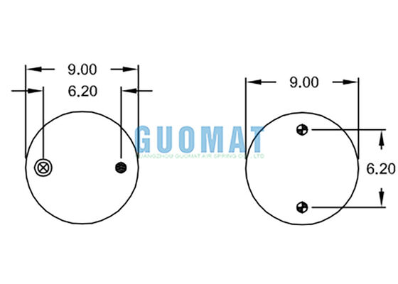 Tas Pegas Udara Karet Firestone W01-358-7996 Peredam Kejut Tipe Triple Convoluted