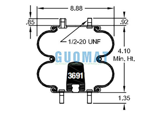 W01-358-6941 Firestone Suspension Air Shock Gaya 20 Rubber Bellows Air Spring