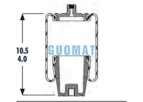 1S4-056 Goodyear Suspensi Air Spring Penggantian W023587040 Firestone Cab Air Bag