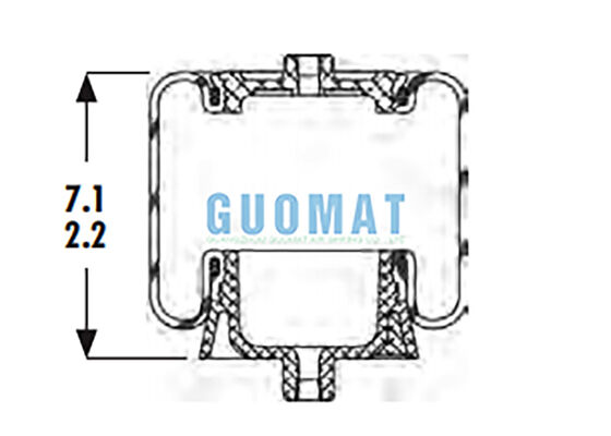 1S4-067 Pegas Udara Kabin Goodyear ASC-08-7-137 Penggantian Kantong Udara Suspensi Truk