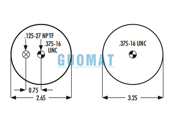 1S4-123 Goodyear Cabin Air Spring ASC-08-7-15 Suspensi Air Shock Untuk Supir Truk Suspensi Kursi