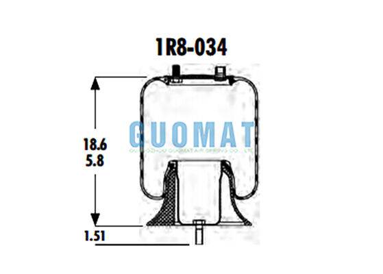 1R8-034 Goodyear Truck Suspension 566-16-3-007 Rolling Lobe Air Spring Untuk GMC 10530086