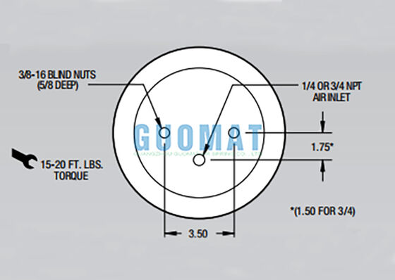 W01-358-5712 Firestone Truck Air Spring Rolling Lobe Air Suspension System 1T14C-7