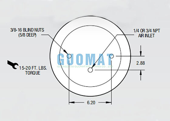W01-358-9108 Firestone Rolling Lobe Air Spring 1T15M-9 Suspensi Udara Trailer Balon