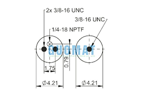 FD 70-13 796 Double Convoluted Air Shock 66660 Industrial Air Spring Untuk mesin kemasan