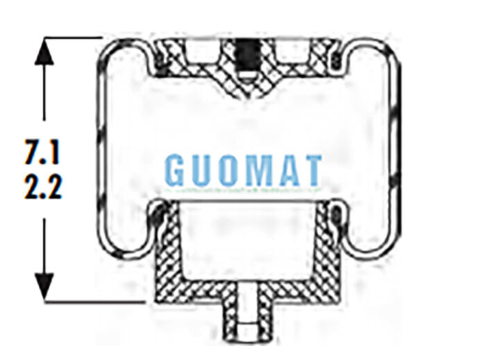 Goodyear 1S4-007 Karet Airbag Suspensi W023587001 Firestone Truk Kabin Airbag Penggantian