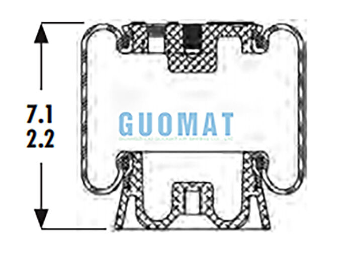 1S4-123 Goodyear Cabin Air Spring ASC-08-7-15 Suspensi Air Shock Untuk Supir Truk Suspensi Kursi